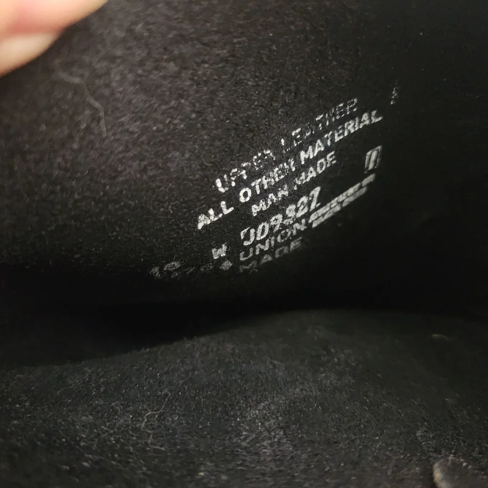 Vibram Black Leather Men's Steel Toe Motorcycle Boots